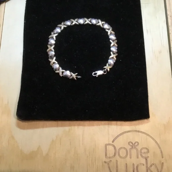 Silver 925 NF Heart -X Bracelet - Picture 3 of 5